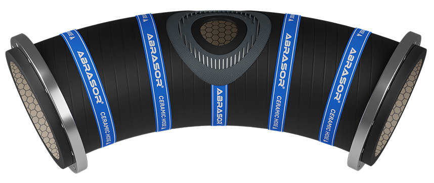 Abrasor XC20-Series Pre-Formed Bend Ceramic Hose