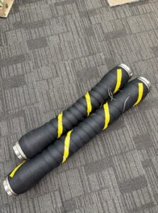 Rubber lined shouldered Victaulic ends